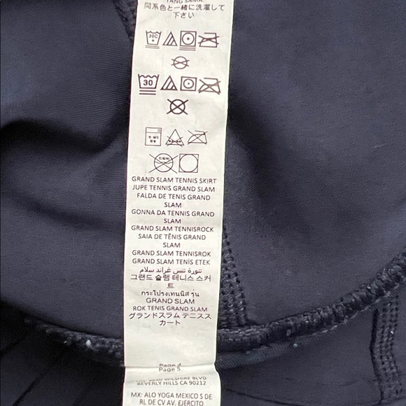 Alo Yoga Grand Slam Tennis Skirt Navy Blue - Picture 8 of 13